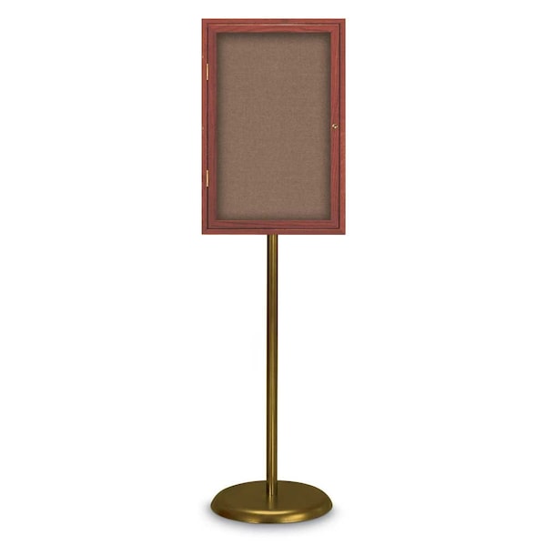 Corkboard, Triple Door, Radius Frame, 72x36", Satin/Black Rubber